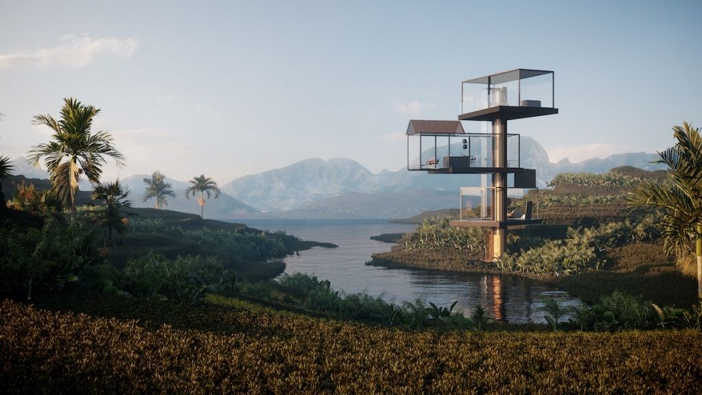 Çeltik Tarlaları Manzaralı Cam Ev Tasarımı